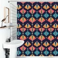 thumbnail image 1 of Shower Curtain Colorful Geometric Abstract Pattern Bath Curtain Polyester Fabric Bathroom Ration With Hooks, 1 of 4