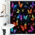 thumbnail image 1 of Shower Curtain Colorful Glitter Butterflies Bathroom Waterproof Polyester Home Ration Curtain With Hook, 1 of 4
