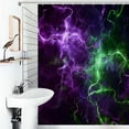 thumbnail image 1 of Shower Curtain Colorful Lightning Polyester Waterproof Home Ration Curtain With Hook, 1 of 4