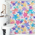 thumbnail image 1 of Shower Curtain Colorful Star Polyester Waterproof Home Ration Curtain With Hook, 1 of 4