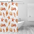 thumbnail image 1 of Shower Curtain, Conch Shell No.J926 Washable Shower Curtain for Bathroom, Waterproof Bathroom Shower Curtain Set with Hooks Long Shower Curtain 72x72in Home Decor, 1 of 7