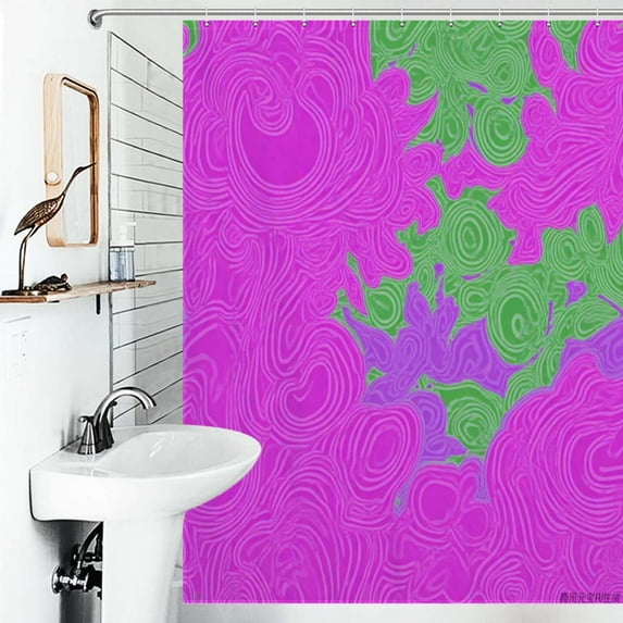 Shower Curtain Contemporary Art Abstract With Geometric Polyester Waterproof Home Ration Curtain With Hook