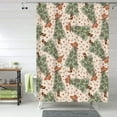 thumbnail image 1 of Shower Curtain, Cowboy Christmas Trees Waterproof Fabric Plastic Shower Curtain, Drying Fast Bathroom Curtain with 9 Buttonholes, Ruffle Shower Curtain 60x72in, 1 of 8