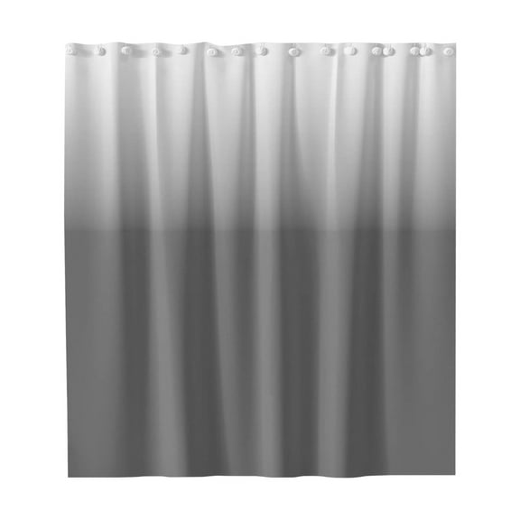 Shower Curtain, Curtains - Loetky Fabric Shower Curtain Grey Gradual Water Shower Curtain for Bathroom Decor Accessories Set with Hooks 180*180Cm 1 Panel, 1X Shower Curtain