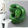 thumbnail image 1 of Shower Curtain Cute Animal Green Snake Polyester Waterproof Home Ration Curtain With Hook, 1 of 4