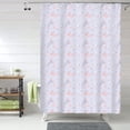 thumbnail image 1 of Shower Curtain, Cute Axolotl Love Purple Waterproof Fabric Plastic Shower Curtain, Drying Fast Bathroom Curtain with 9 Buttonholes, Ruffle Shower Curtain 60x72in, 1 of 8