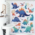 thumbnail image 1 of Shower Curtain Cute Dinosaur Polyester Waterproof Home Ration Curtain With Hook, 1 of 4
