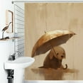 thumbnail image 1 of Shower Curtain Cute Dog Hiding Under Umbrella Bathroom Waterproof Polyester Home Ration Curtain With Hook, 1 of 4