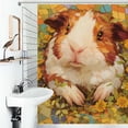 thumbnail image 1 of Shower Curtain Cute Guinea Pig Bathroom Waterproof Polyester Home Ration Curtain With Hook, 1 of 4