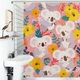 thumbnail image 1 of Shower Curtain Cute Koala Pattern Bathroom Waterproof Polyester Home Ration Curtain With Hook, 1 of 4