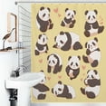 thumbnail image 1 of Shower Curtain Cute Panda Bathroom Waterproof Polyester Home Ration Curtain With Hook, 1 of 4