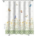 thumbnail image 1 of Shower Curtain Daisy Flower Butterfly Shower Curtains for Bathroom Decor Spring Floral Shower Curtain Sets with Hooks Waterproof Fabric Bath Curtain Small Stall 36" X 72", 1 of 6