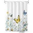 thumbnail image 1 of Shower Curtain Daisy Flower Shower Curtains for Bathroom, Waterproof Polyester Shower Curtain Set with Hooks, Extra Long 72" x 96" Butterfly Floral, 1 of 6