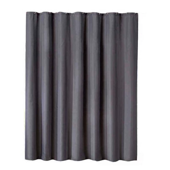Shower Curtain Dark Gray 95"x79" Polyester Fabric Bathroom Liner with Hooks Machine Washable