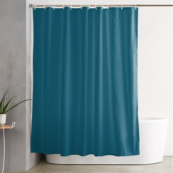 Shower Curtain, Dark Teal Waterproof Shower Curtain Set with Hooks for Bathroom Showers,Stalls and Bathtubs,60x72In Solid Green Color