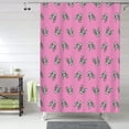 thumbnail image 1 of Shower Curtain, Dog Boston Terrier pink cute Waterproof Fabric Plastic Shower Curtain, Drying Fast Bathroom Curtain with 9 Buttonholes, Ruffle Shower Curtain 60x72in, 1 of 8