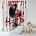 Shower Curtain Easter Hand Bathroom Help Me Fuzzy Silhouette Home Decor