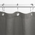 thumbnail image 1 of Natural Linen 70X74" BATH Shower Curtain - Luxurious Leakproof curtain for Tub, Bath and Stall Showers, Made in the USA - Gray, 1 of 10