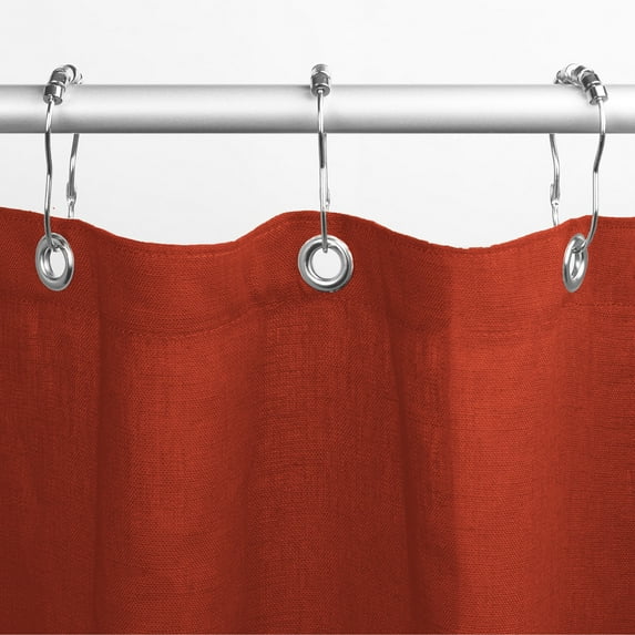 Natural Linen 54x74" Stall Shower Curtain - Luxurious Leakproof curtain for Tub, Bath and Stall Showers, Made in the USA - Autumn
