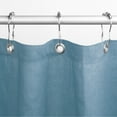 thumbnail image 1 of Natural Linen 36x74" Stall Shower Curtain - Luxurious Leakproof curtain for Tub, Bath and Stall Showers, Made in the USA - Sky Blue, 1 of 10