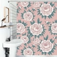 thumbnail image 1 of Shower Curtain Elegant Blush Peony Floral Pattern Bath Curtain Polyester Fabric Bathroom Ration With Hooks, 1 of 4