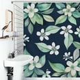 thumbnail image 1 of Shower Curtain Eucalyptus Leaf Print-2 Bath Curtain Polyester Fabric Bathroom Ration With Hooks, 1 of 4