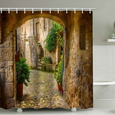 Shower Curtain Fabric Bathroom Decoration View