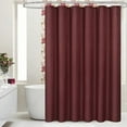thumbnail image 1 of Shower Curtain Fabric Liner Waterproof Durable Soft, Hooks, MitoVilla, 1 of 8