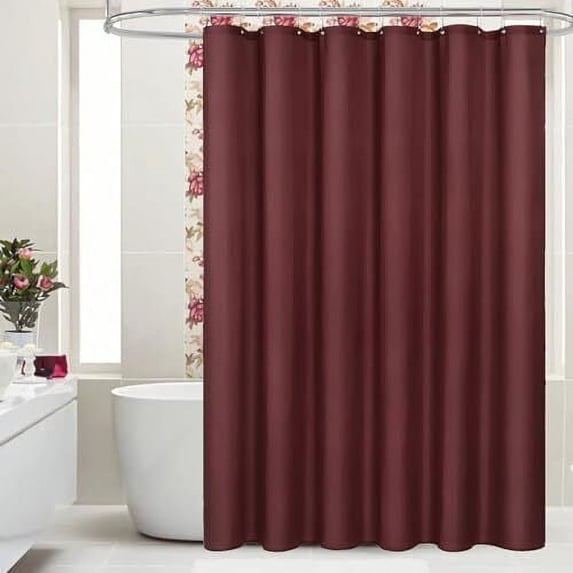 Shower Curtain Fabric Liner Waterproof Durable Soft, Hooks, MitoVilla