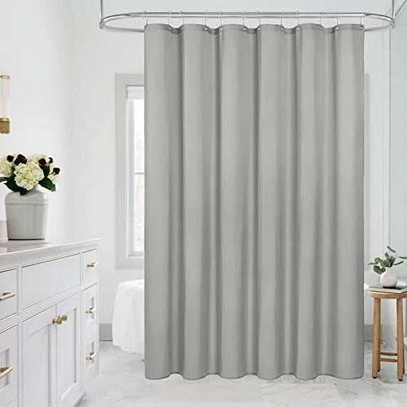 Shower Curtain Fabric Liner Waterproof Durable Soft, Hooks, MitoVilla