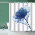 thumbnail image 1 of Shower Curtain, Fabric Shower Curtain Blue Lotus Shower Curtain - 72" W x 72" L with 12 Hooks for Home Hotels Machine Washable Shower Bath Curtain, Waterproof Shower Curtain Liners, 1 of 4