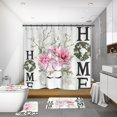 thumbnail image 1 of Shower Curtain,Farmhouse Bathroom Sets With Shower Curtain And Rugs Cotton With Sweet Home Art Sign Curtain 4 Piece Fabric Cloth Bathroom Decor Set With Hooks Teal, 1 of 4