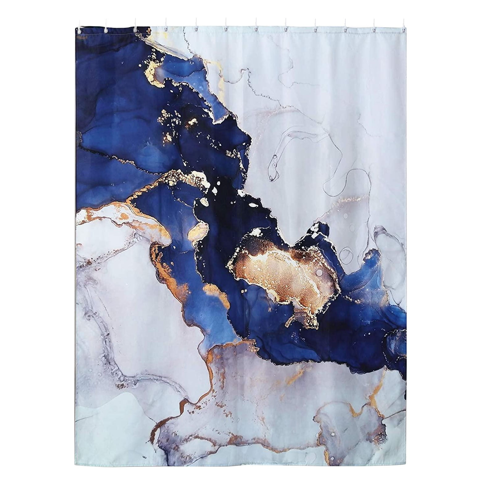 Shower Curtain Flash Deals! Blue Gold Marble Shower Curtain, 1×Shower