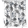 thumbnail image 1 of Shower Curtain Floral Plant Fruit Shower Curtains for Bathroom Decor Black Shower Curtain Sets with Hooks Waterproof Fabric Bath Curtain Standard 72" X 72", 1 of 5