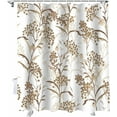 thumbnail image 1 of Shower Curtain Floral Plant Fruit Shower Curtains for Bathroom Decor Brown Shower Curtain Sets with Hooks Waterproof Fabric Bath Curtain Small Stall 36" X 72", 1 of 4