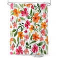 thumbnail image 1 of Shower Curtain Flower Leaf Shower Curtains for Bathroom, Waterproof Polyester Shower Curtain Set with Hooks, Extra Long 72" x 96" Watercolor Flower, 1 of 6