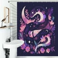 thumbnail image 1 of Shower Curtain Flower Snake Polyester Waterproof Home Ration Curtain With Hook, 1 of 4