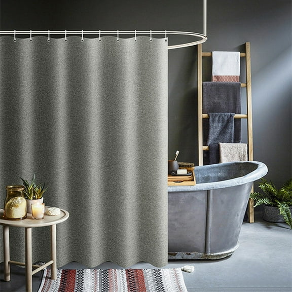 Shower Curtain For Bathroom Modern Shower Curtain Imitation Linen In Bath 71x71 Inches Long Shower Curtains Set, Home Decor