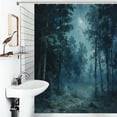 thumbnail image 1 of Shower Curtain Forest Night Bath Curtain Polyester Fabric Bathroom Ration With Hooks, 1 of 4