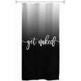thumbnail image 1 of Shower Curtain Funny Cute Get Naked White Words Black Background Simple Design Machine Washable Fabric Bathroom Decor Set with Hook Bath Curtain 72 x 72 inches, 1 of 6