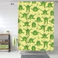 thumbnail image 1 of Shower Curtain, Funny Frogs Waterproof Fabric Plastic Shower Curtain, Drying Fast Bathroom Curtain with 9 Buttonholes, Ruffle Shower Curtain 60x72in, 1 of 8