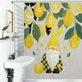 thumbnail image 1 of Shower Curtain Funny Gnome Yellow Lemon Green Leaf Polyester Waterproof Home Ration Curtain With Hook, 1 of 4