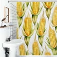 thumbnail image 1 of Shower Curtain Golden Corn And Kernels Pattern Bath Curtain Polyester Fabric Bathroom Ration With Hooks, 1 of 4