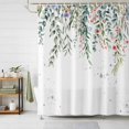 thumbnail image 1 of Shower Curtain Green Eucalyptus Leaves Shower Curtains for Bathroom Decor, Waterproof Polyester Shower Curtain Set with Hooks, Standard Size 72" x 72" Spring Plant Floral, 1 of 9