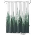 thumbnail image 1 of Shower Curtain Green Forest Tree Shower Curtains for Bathroom, Waterproof Polyester Shower Curtain Set with Hooks, Extra Long 72" x 96" Misty Forest Tree Silhouette Nature, 1 of 6