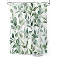 thumbnail image 1 of Shower Curtain Green Leaf Shower Curtains for Bathroom, Waterproof Polyester Shower Curtain Set with Hooks, Extra Long 72" x 96" Leaf Watercolor, 1 of 6