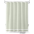 thumbnail image 1 of Shower Curtain Green Stripe Bathroom Curtains with Hooks, Waterproof Fabric Stripe Sage Green Bath Shower Curtains Set for Bathroom Bathtubs Decor 36x72 Inch, 1 of 8