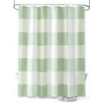 thumbnail image 1 of Shower Curtain Green White Plaid Shower Curtains for Bathroom, Waterproof Polyester Shower Curtain Set with Hooks, Extra Long 72" x 96" Abstract Art, 1 of 6