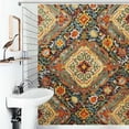 thumbnail image 1 of Shower Curtain Heritage Bohemian Floral Traditional Moroccan Style Polyester Waterproof Home Ration Curtain With Hook, 1 of 4
