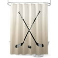 thumbnail image 1 of Shower Curtain Hockey Player Bathroom Curtains with Hooks, Waterproof Fabric Sports Ground Gradient Beige Bath Shower Curtains Set for Bathroom Bathtubs Decor 72x72 Inch, 1 of 8